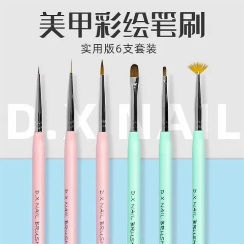 Set 6 cọ Dingxi cao cấp vẽ móng đủ cây cọ cơ bản nhất chuyên dụng ngành nail