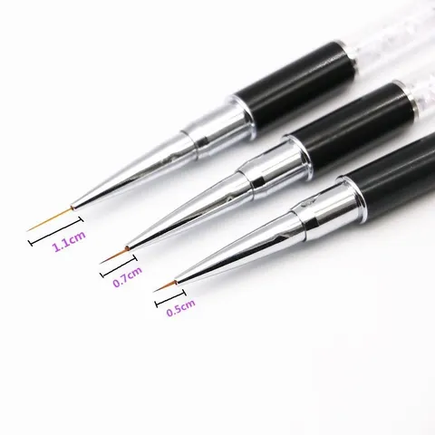 Cọ nét cán đá siêu mảnh đủ size 7-9-11mm vẽ móng chuẩn xịn