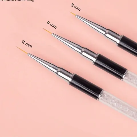 Cọ nét cán đá siêu mảnh đủ size 7-9-11mm vẽ móng chuẩn xịn