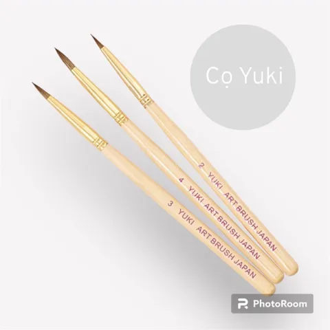 Cọ nặn hoa bột YuKi chuyên dụng số 2 hàng chuẩn lông chồn siêu mềm mướt nặn hoa siêu êm