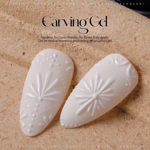 Gel vẽ nổi đen trắng trong chà tráng gương vẽ tạo kiểu nail siêu đặc đẹp