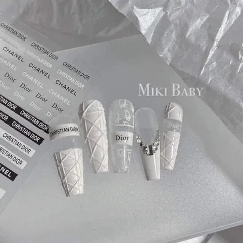 Gel vẽ nổi đen trắng trong chà tráng gương vẽ tạo kiểu nail siêu đặc đẹp