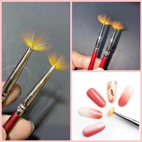 Cọ quạt xoè rắc nhũ, chải ombre đa năng thiết yếu ngành nail