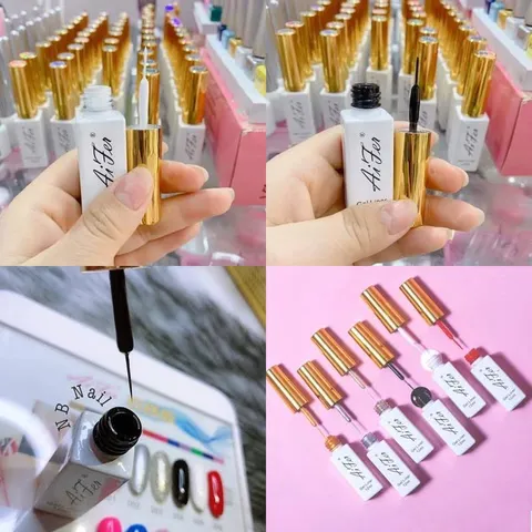 sơn cọ nét gel Aifer siêu đặc nét mảnh vẽ móng chuyên dụng đủ màu cơ bản nhất