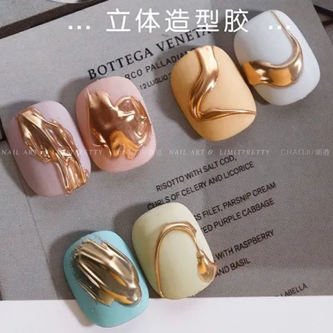 Gel vẽ nổi trong - Gel thuỷ tinh cao cấp vẽ tạo hình nổi chà tráng gương Nail trang trí móng siêu HO.T