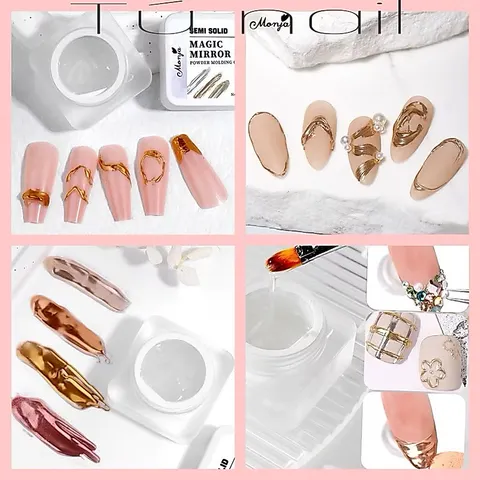 Gel vẽ nổi trong - Gel thuỷ tinh cao cấp vẽ tạo hình nổi chà tráng gương Nail trang trí móng siêu HO.T