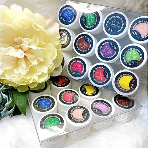 Set 12 hũ gel vẽ siêu đặc đủ màu cơ bản vẽ nail hàng chuẩn