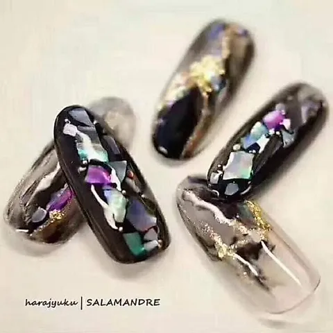 Khay xà cừ siêu mỏng 12 hũ cao cấp đủ màu ẩn gel Design Nail siêu HO.T