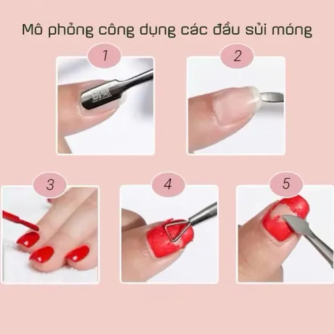 Cây Đẩy Da Chết - Cạo Gel Hai Đầu Chất Liệu Inox Không Gỉ Cực Bền Tiện Ích Ngành Nails