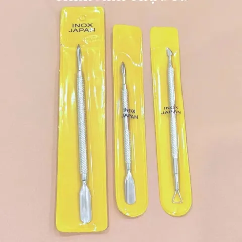 Cây Đẩy Da Chết - Cạo Gel Hai Đầu Chất Liệu Inox Không Gỉ Cực Bền Tiện Ích Ngành Nails