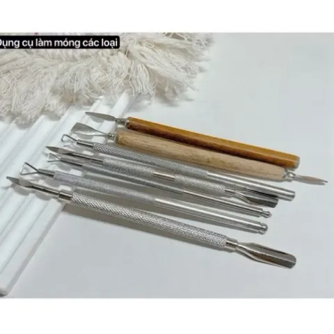 Cây Đẩy Da Chết - Cạo Gel Hai Đầu Chất Liệu Inox Không Gỉ Cực Bền Tiện Ích Ngành Nails