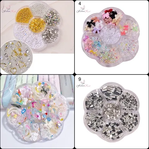 Khay cham tròn mix nhiều mẫu trang trí móng siêu đẹp