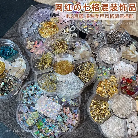 Khay cham tròn mix nhiều mẫu trang trí móng siêu đẹp