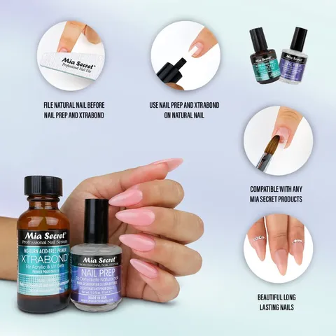 Liên kết bột Mia Secret Xtrabond kiềm dầu liên kết tăng độ bám cho bộ móng đắp bột siêu bền chính hãng