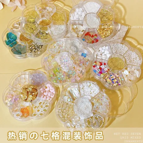 Khay cham tròn mix nhiều mẫu trang trí móng siêu đẹp