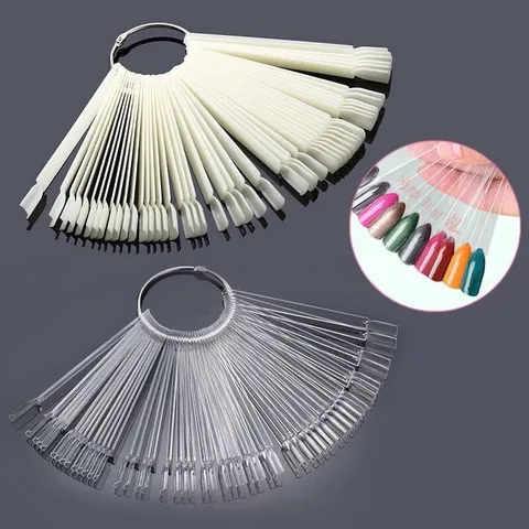 Móng que mẫu phom vuông nhọn tập sơn vẽ móng chuyên dụng set 50 que đủ 2 màu trong đục