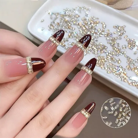 [ HOT ] Đá Khối Chữ Nhật Mini Set 100V Hiệu Ứng Lấp Lánh Siêu Sáng Tạo 1001 Mẫu Nail Đẹp [ TÚ ANH NAIL ]