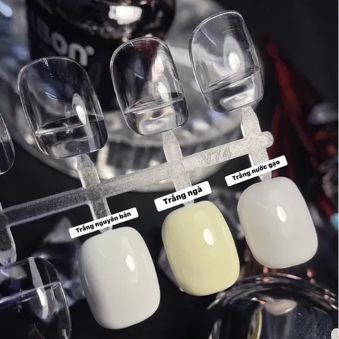 Sơn gel Mxbon lẻ màu Đen - Trắng - Gạo - Sữa cơ bản chất siêu đặc đẹp CHÍNH HÃNG