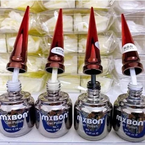 Sơn gel Mxbon lẻ màu Đen - Trắng - Gạo - Sữa cơ bản chất siêu đặc đẹp CHÍNH HÃNG
