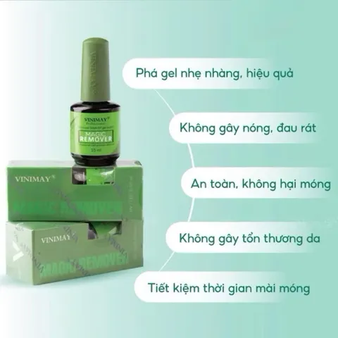 Dung dịch phá gel siêu tốc Vinimay Chính Hãng chai 15ml ( MẪU MỚI)