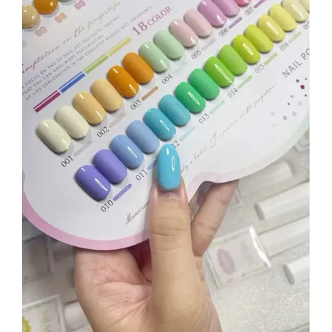 [ MẪU HOT ] Set sơn gel Pastel 18 màu Milan đủ tông thời thượng chai 15ml H.O.T ( Tặng bảng màu xịn )
