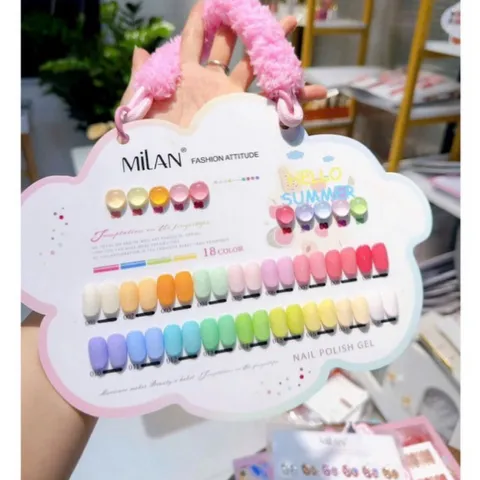 [ MẪU HOT ] Set sơn gel Pastel 18 màu Milan đủ tông thời thượng chai 15ml H.O.T ( Tặng bảng màu xịn )