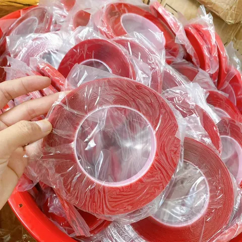 Băng dính đỏ 10m băng dính trong đa năng dán Nailbox , làm Fan mi đang năng ngành nail mi