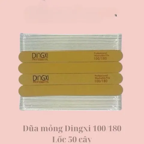 ( Giá sỉ ) Lốc 50 dũa da bò cao cấp Dingxi mỏng 180/240 chuẩn Loại 1 bền gấp 5 lần dũa thường chuyên dụng Ngành Nail