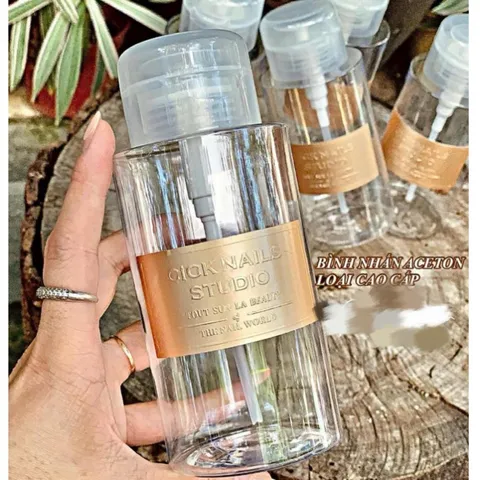 Bình nhún - Bình đựng nước làm móng nắp ấn cao cấp 200 - 300ml mẫu chuyên dùng Ngành Nail