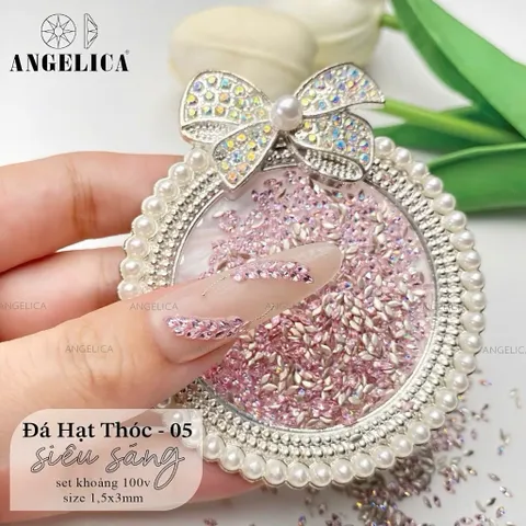 Set 100V Đá Hạt Thóc Mini ANGEL Tạo 1001 Mẫu Nail Xinh - Đá Úc Siêu Sáng Bền Chính Hãng