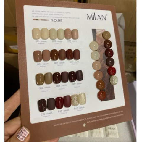 Set sơn nâu Milan 12 tông màu thời thượng cực HO.T chất siêu đặc đẹp ( Tặng kèm bảng màu )