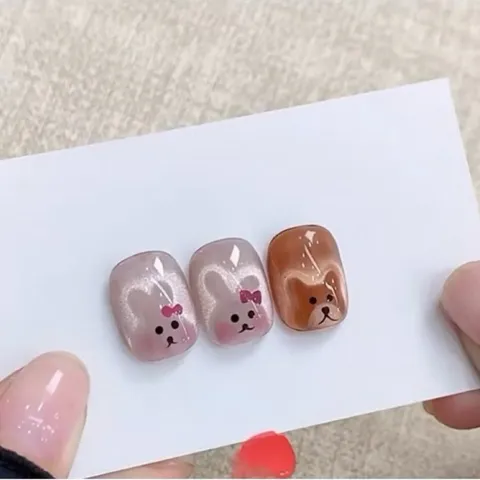 Thanh tạo hình Gấu Thỏ Tim nail - Nam châm tạo hình sơn mắt mèo Nail mẫu HO.T