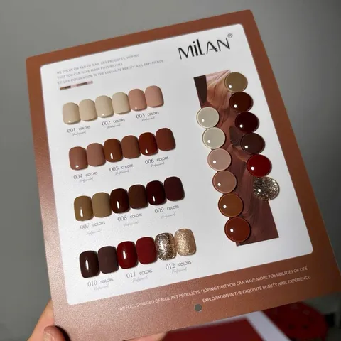 Set sơn nâu Milan 12 tông màu thời thượng cực HO.T chất siêu đặc đẹp ( Tặng kèm bảng màu )