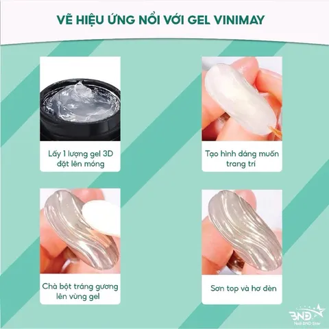 Gel thuỷ tinh Vinimay_Gel trong vẽ nổi chà tráng gương đa năng hàng chính hãng