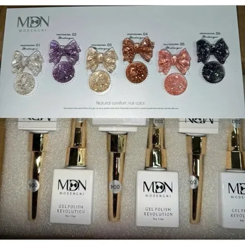 Set Sơn Gel Xà Cừ 6 Chai Đủ Tông HOT Loại Nhũ Hạt To Chuẩn Hãng Chai 15ML [ TÚ ANH NAIL ]