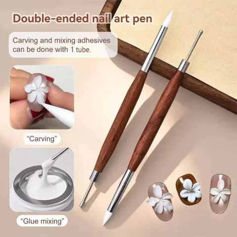 Cọ Nặn Gel Cán Gỗ Hai Đầu - Cọ Nặn Gel Nổi Tiện Ích Ngành Nail Chính Hãng  [ TÚ ANH NAIL ]