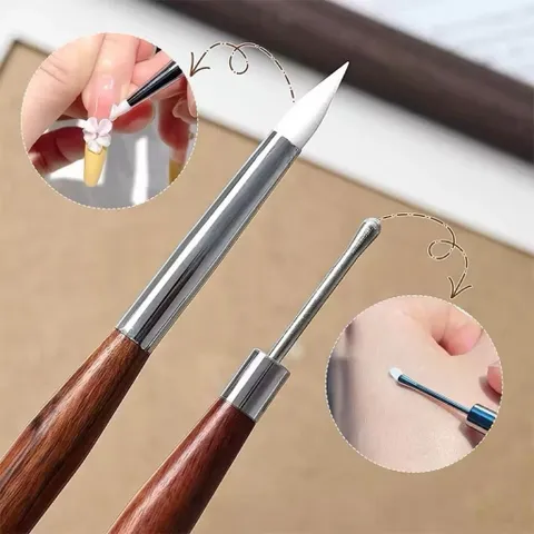 Cọ Nặn Gel Cán Gỗ Hai Đầu - Cọ Nặn Gel Nổi Tiện Ích Ngành Nail Chính Hãng  [ TÚ ANH NAIL ]