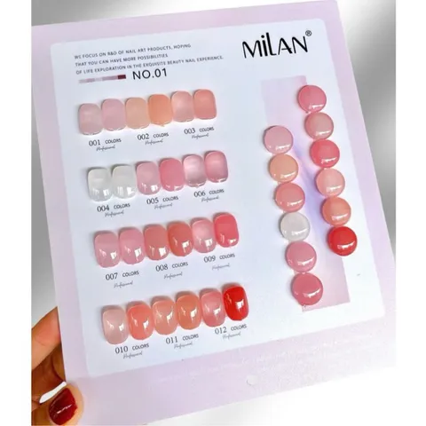 Set thạch hồng Milan 12 màu siêu đẹp mẫu mới cực HOT ( Tặng kèm bảng màu xịn chuẩn hãng )