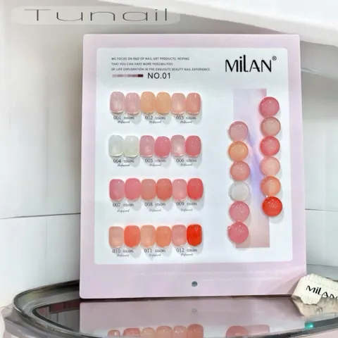 Set thạch hồng Milan 12 màu siêu đẹp mẫu mới cực HOT ( Tặng kèm bảng màu xịn chuẩn hãng )