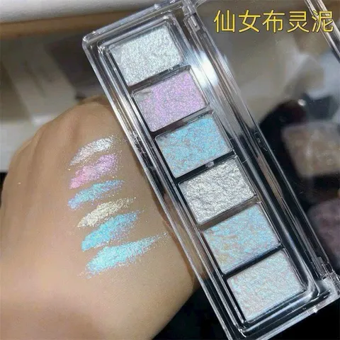 Nhũ khổng tước nén khay 6 màu design Nail siêu đẹp