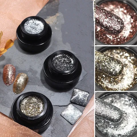 Gel nhũ siêu sáng kẻ viền móng , sơn ombre làm nền đá cao cấp siêu sáng đẹp đủ màu cơ bản nhất
