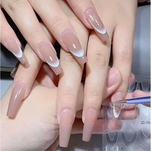 Sticker hình dán tạo fench ombre nail đủ màu siêu Hot