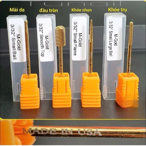 Đầu mài móng Titan mạ vàng USA siêu bén bền - mài siêu êm thiết kế bo đầu không phạm da - Không nóng rát HÀNG CHUẨN