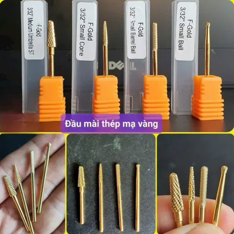Đầu mài móng Titan mạ vàng USA siêu bén bền - mài siêu êm thiết kế bo đầu không phạm da - Không nóng rát HÀNG CHUẨN