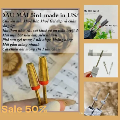 Đầu mài móng Titan mạ vàng USA siêu bén bền - mài siêu êm thiết kế bo đầu không phạm da - Không nóng rát HÀNG CHUẨN