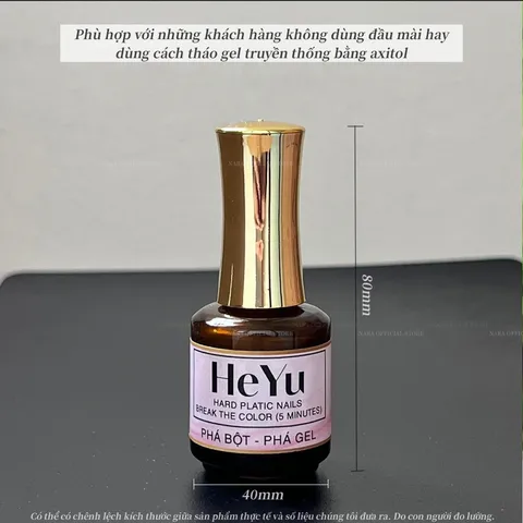 Chai dung dịch Nước phá gel bột Heyu Phonic 2 in 1 siêu tốc không nóng rát chính hãng