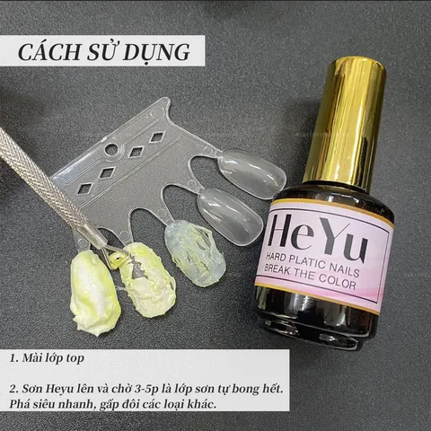 Chai dung dịch Nước phá gel bột Heyu Phonic 2 in 1 siêu tốc không nóng rát chính hãng