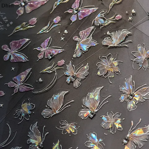 Sticker hình dán nổi 5D nhiều mẫu mới nhất dán trang trí móng siêu đẹp