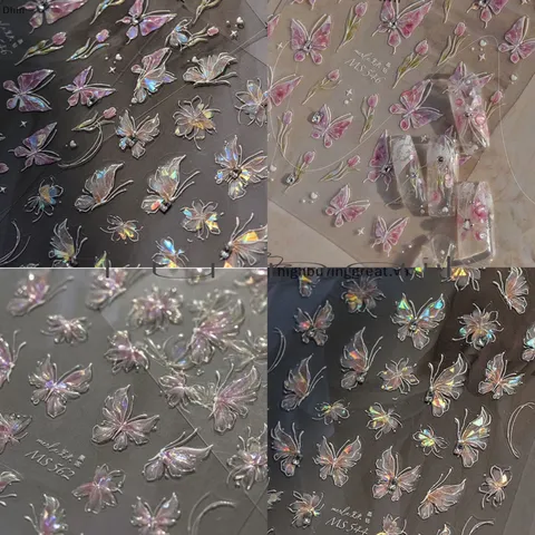 Sticker hình dán nổi 5D nhiều mẫu mới nhất dán trang trí móng siêu đẹp