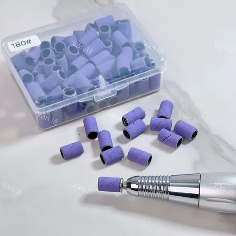 Hộp 60 giấy nhám lắp đầu mài đủ size Phá nhám mịn móng giúp bộ móng siêu bền đẹp